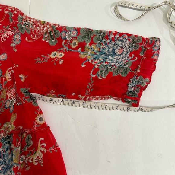 Tianello floral Print Blouse size Large - Picture 6 of 12